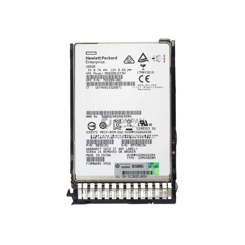 780430-001 HP SSD 200GB SAS 12G 2.5" SFF HOT-SWAP